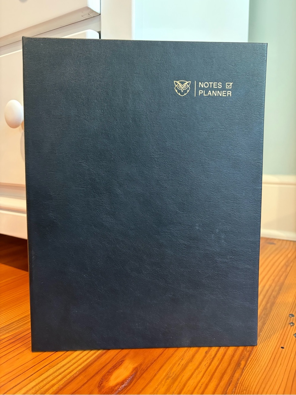Emshoi 1-inch Black Leather Undated Daily Planner and Notebook